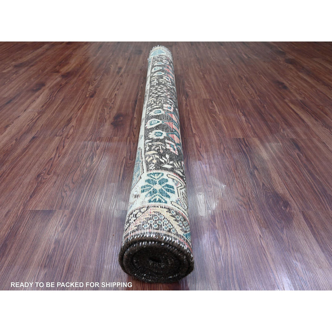 5'9" x 9'1" Vintage Hand Knotted Red Wool Rectangle Oriental Rug - MOA10220651
