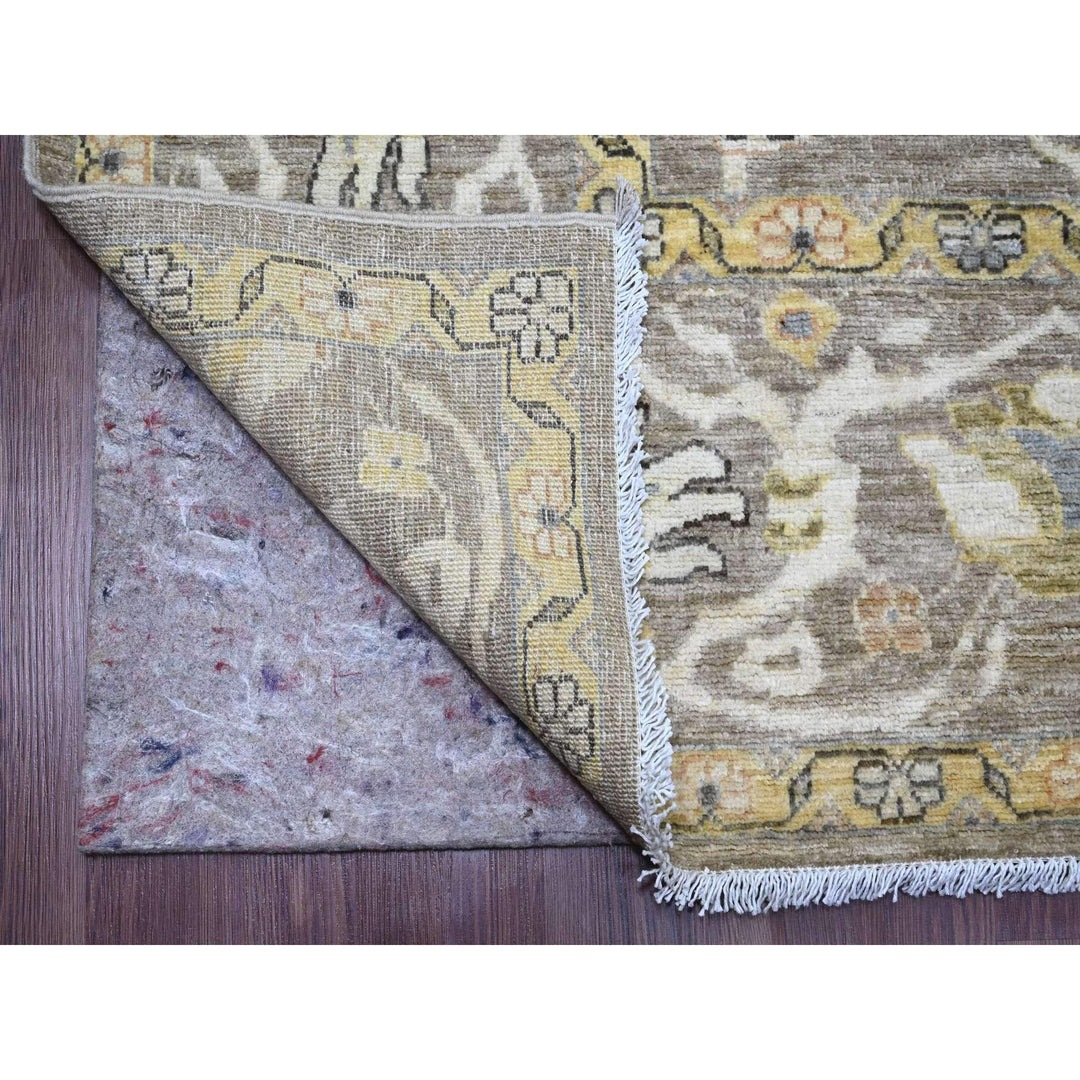 9'4" x 10'9" New Hand Knotted Brown Wool Rectangle Oriental Rug - MOA10220657