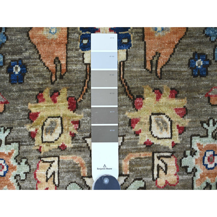 3'0" x 7'10" New Hand Knotted Grey Wool Runner Oriental Rug - MOA10220674