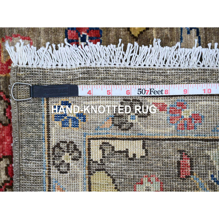 3'0" x 7'10" New Hand Knotted Grey Wool Runner Oriental Rug - MOA10220674