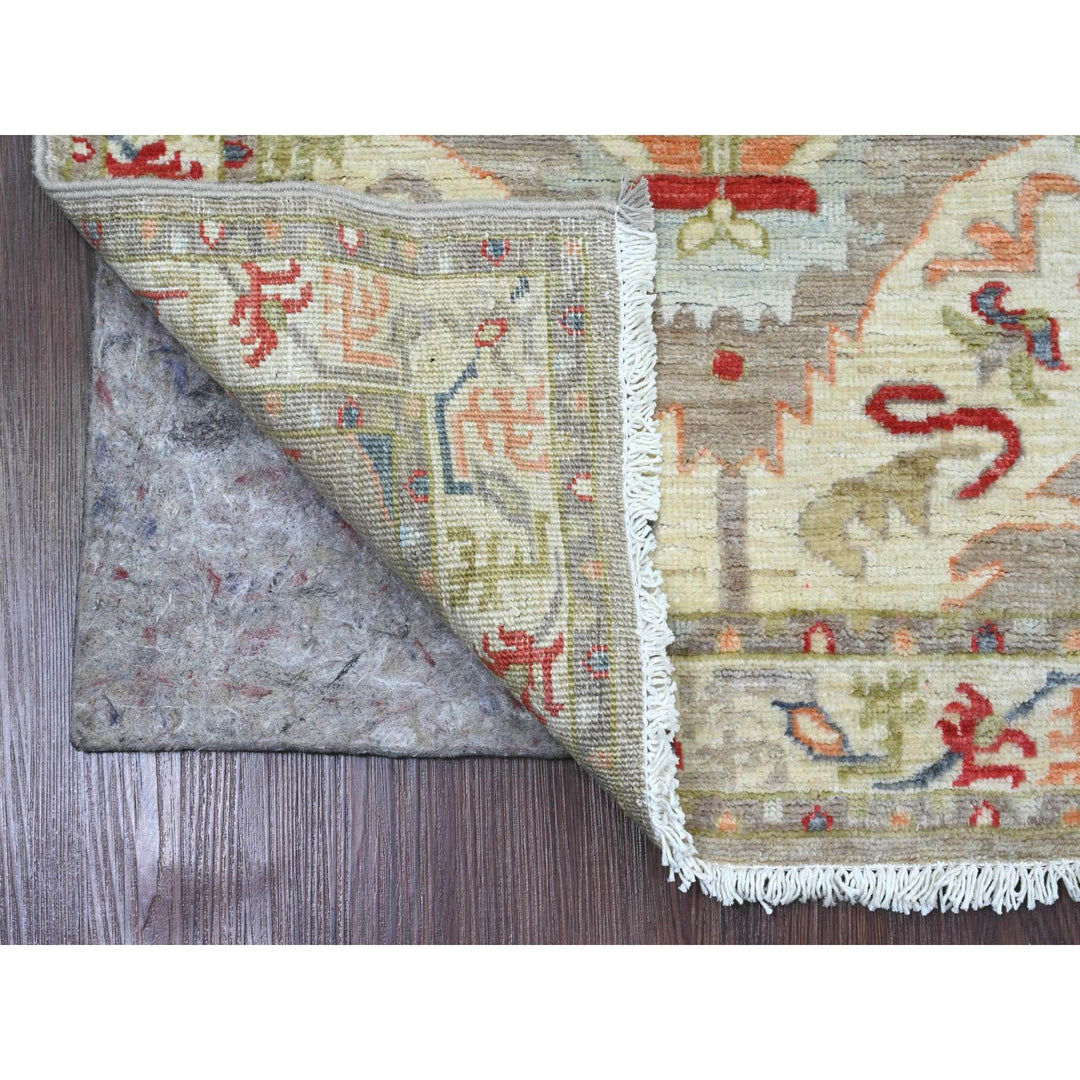 2'6" x 5'11" New Hand Knotted Brown Wool Runner Oriental Rug - MOA10220675