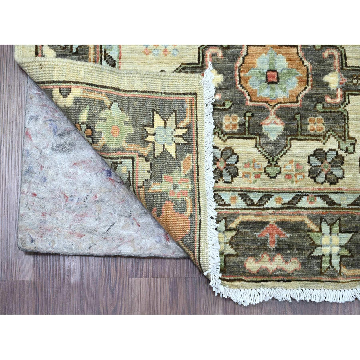 2'9" x 11'11" New Hand Knotted Grey Wool Runner Oriental Rug - MOA10220677