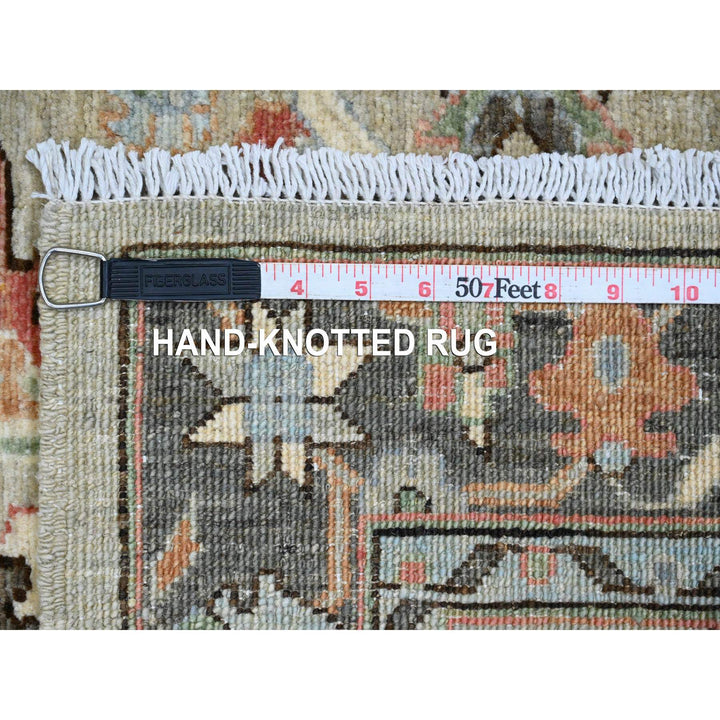 2'9" x 11'11" New Hand Knotted Grey Wool Runner Oriental Rug - MOA10220677