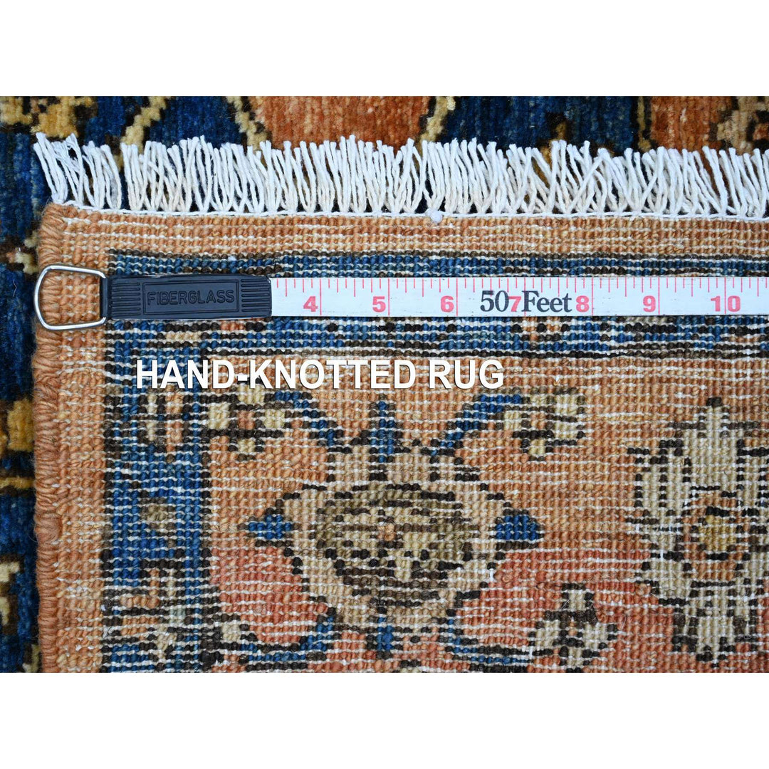 4'2" x 6'0" New Hand Knotted Orange Wool Rectangle Oriental Rug - MOA10220695