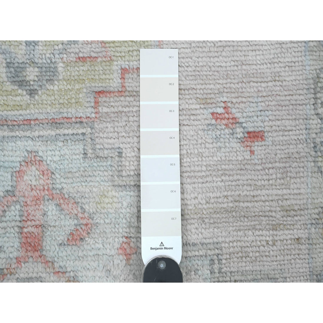 3'1" x 10'0" New Hand Knotted Pink Wool Runner Oriental Rug - MOA10220698
