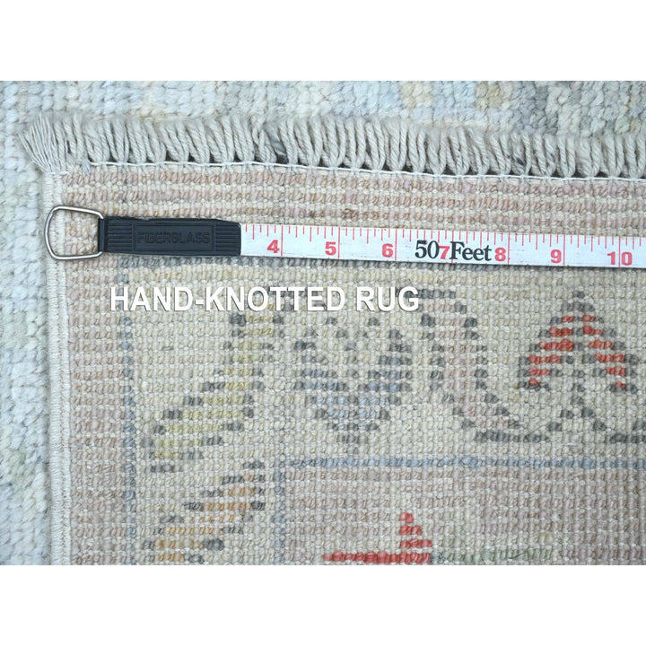 3'1" x 10'0" New Hand Knotted Pink Wool Runner Oriental Rug - MOA10220698