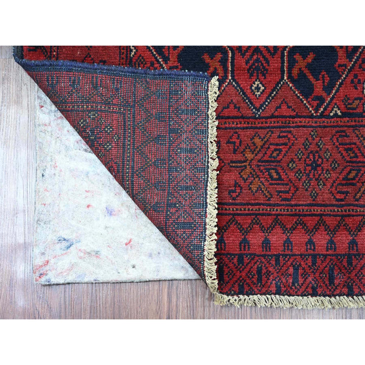 2'7" x 6'3" New Hand Knotted Red Wool Runner Oriental Rug - MOA10220703