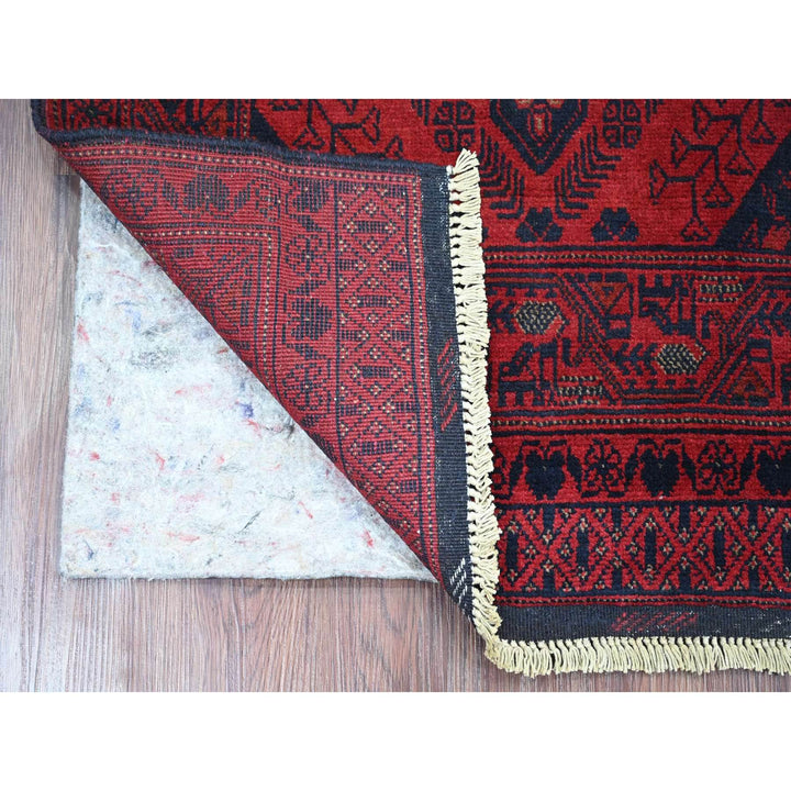 2'8" x 6'3" New Hand Knotted Red Wool Runner Oriental Rug - MOA10220704