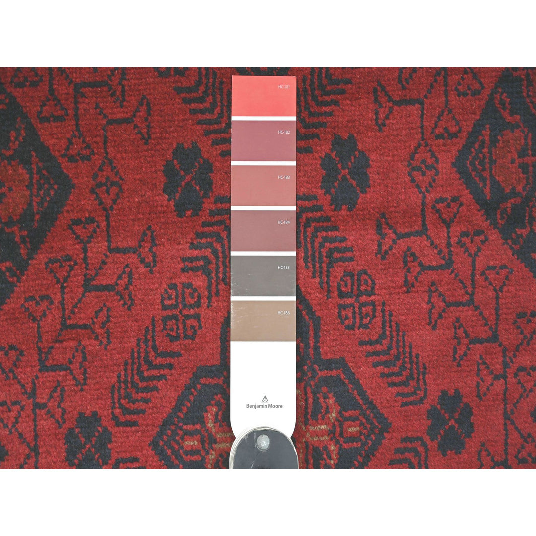 2'8" x 6'3" New Hand Knotted Red Wool Runner Oriental Rug - MOA10220704