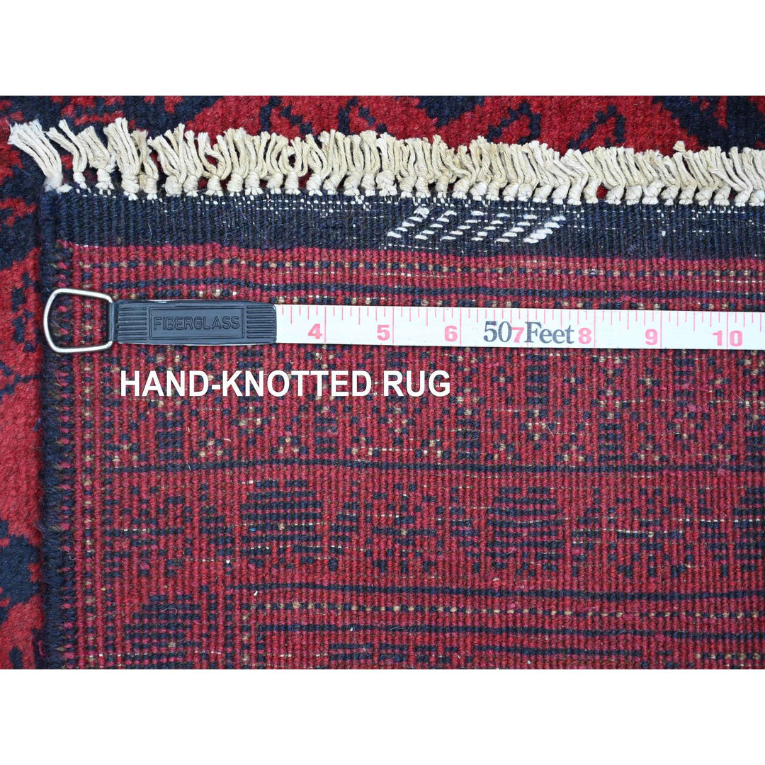 2'8" x 6'3" New Hand Knotted Red Wool Runner Oriental Rug - MOA10220704