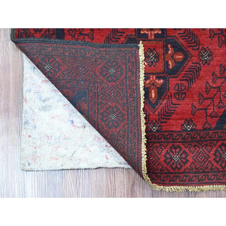 2'7" x 9'10" New Hand Knotted Red Wool Runner Oriental Rug - MOA10220705