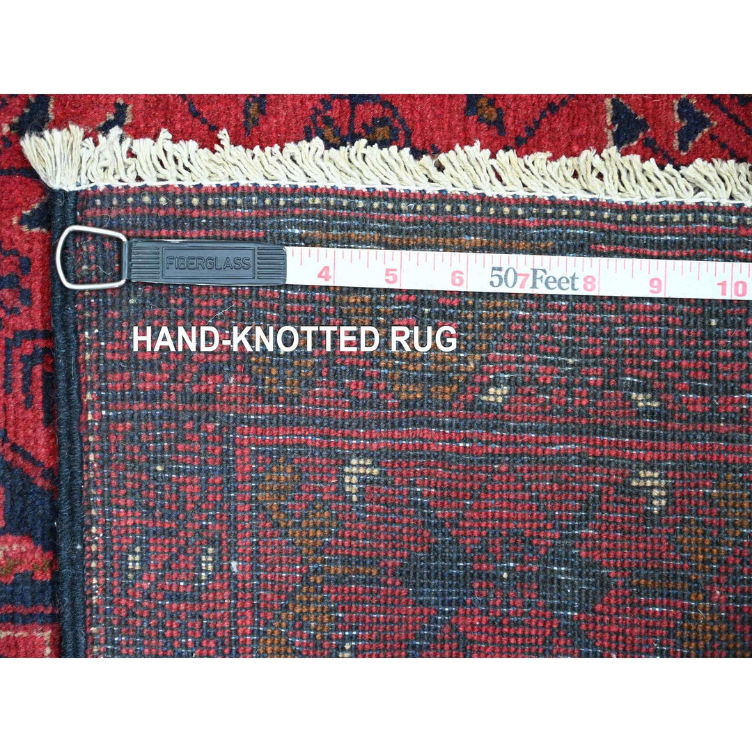 2'6" x 6'3" New Hand Knotted Red Wool Runner Oriental Rug - MOA10220706