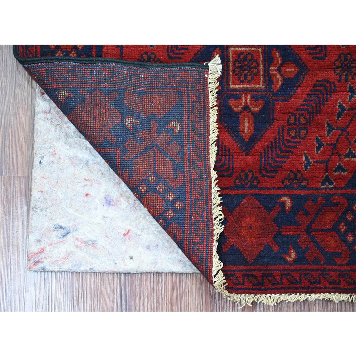 2'6" x 6'2" New Hand Knotted Red Wool Runner Oriental Rug - MOA10220709