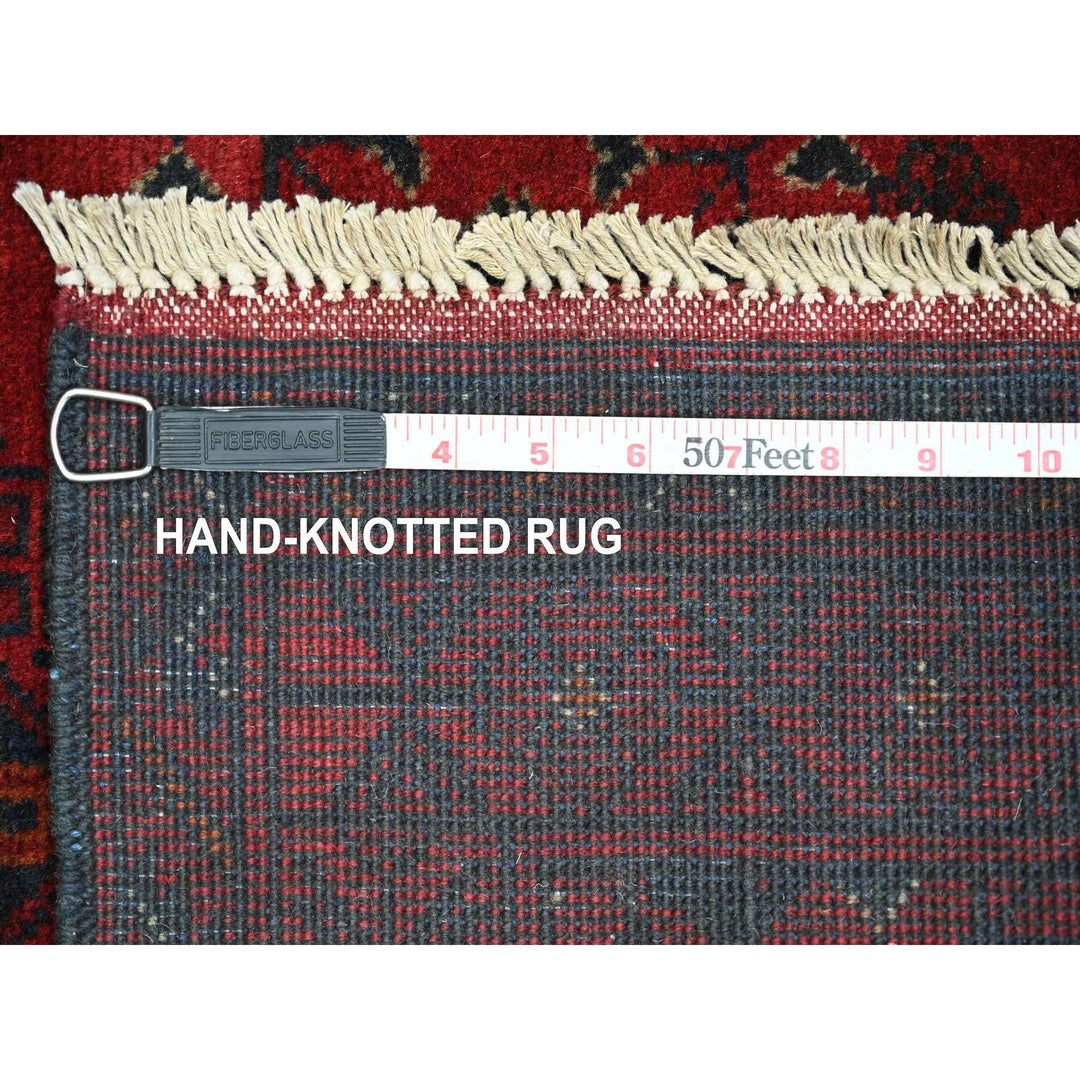 2'7" x 6'3" New Hand Knotted Red Wool Runner Oriental Rug - MOA10220710