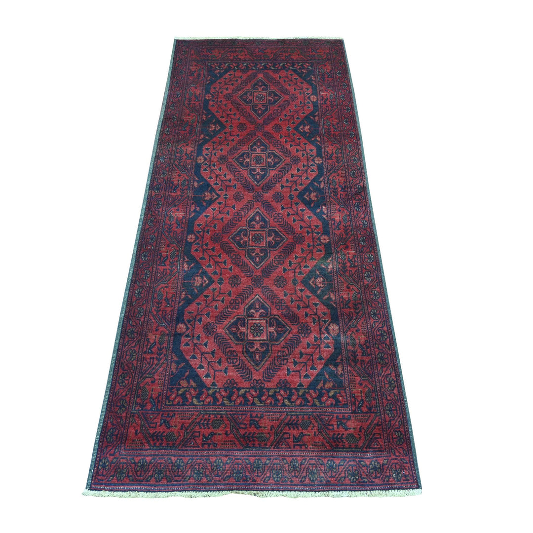 2'8" x 6'6" New Hand Knotted Red Wool Runner Oriental Rug - MOA10220711