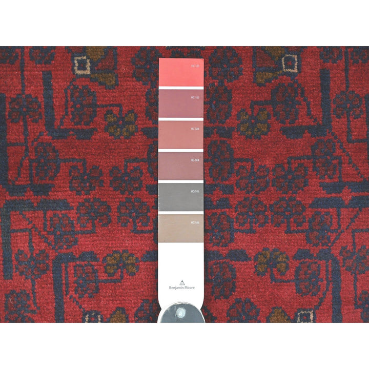 2'6" x 6'1" New Hand Knotted Red Wool Runner Oriental Rug - MOA10220712