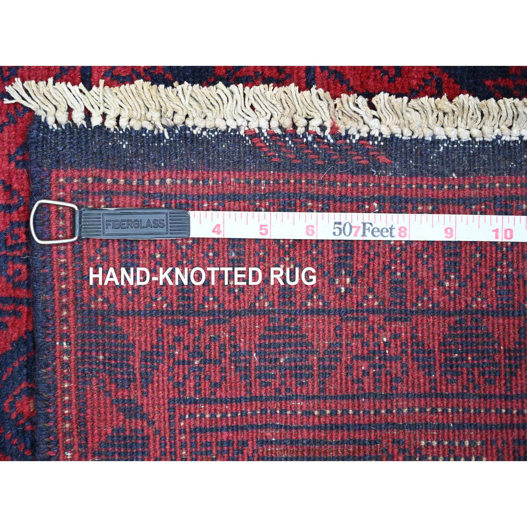 2'8" x 6'3" New Hand Knotted Red Wool Runner Oriental Rug - MOA10220713