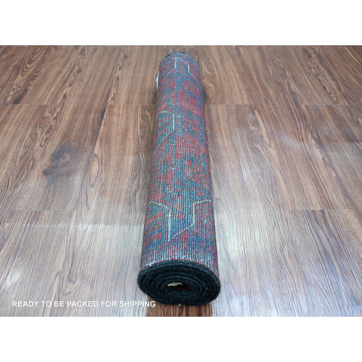 2'7" x 6'3" New Hand Knotted Red Wool Runner Oriental Rug - MOA10220714