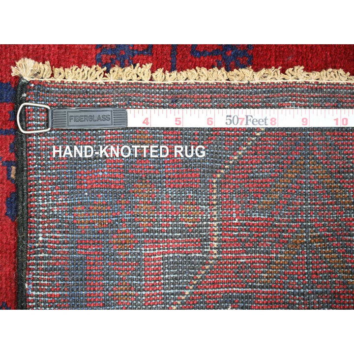 2'7" x 6'3" New Hand Knotted Red Wool Runner Oriental Rug - MOA10220714