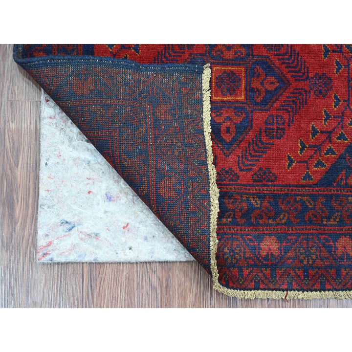 2'7" x 6'5" New Hand Knotted Red Wool Runner Oriental Rug - MOA10220715