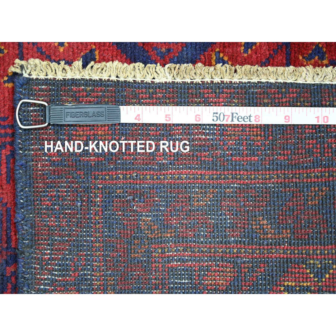 2'7" x 6'5" New Hand Knotted Red Wool Runner Oriental Rug - MOA10220715