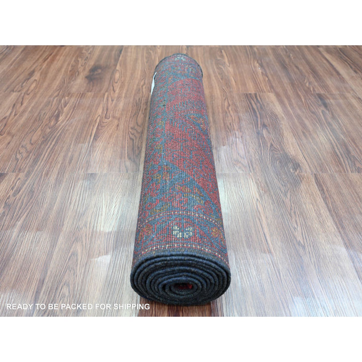 2'7" x 9'8" New Hand Knotted Red Wool Runner Oriental Rug - MOA10220716