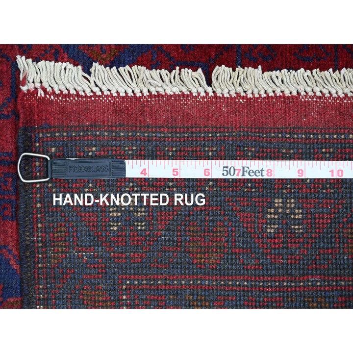 2'7" x 9'8" New Hand Knotted Red Wool Runner Oriental Rug - MOA10220716