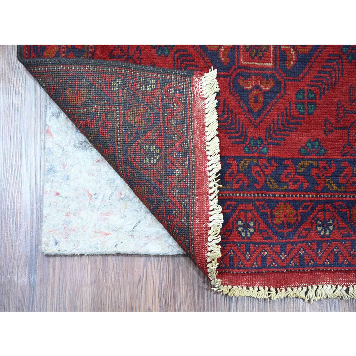 2'6" x 9'4" New Hand Knotted Red Wool Runner Oriental Rug - MOA10220717