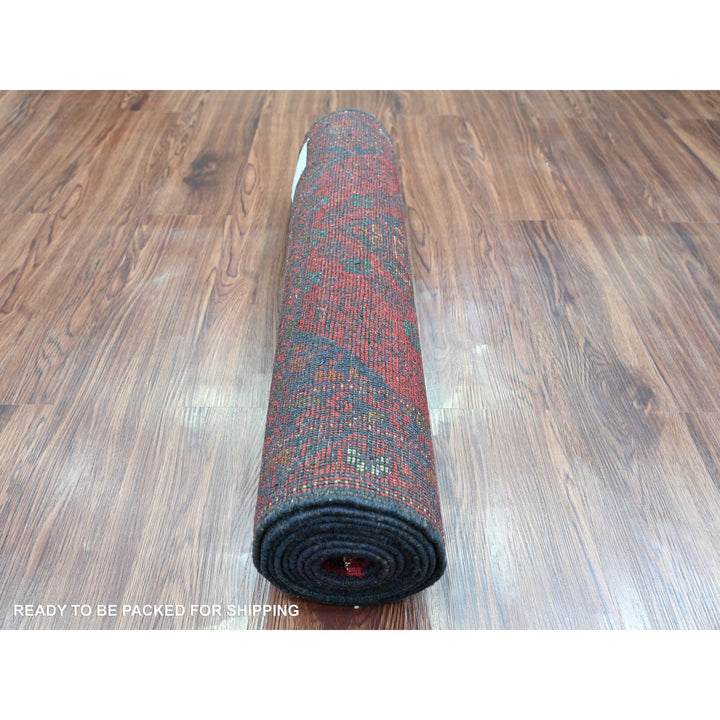 2'6" x 9'4" New Hand Knotted Red Wool Runner Oriental Rug - MOA10220717