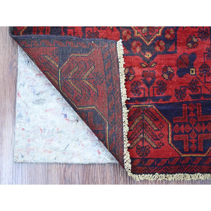 2'7" x 6'1" New Hand Knotted Red Wool Runner Oriental Rug - MOA10220718