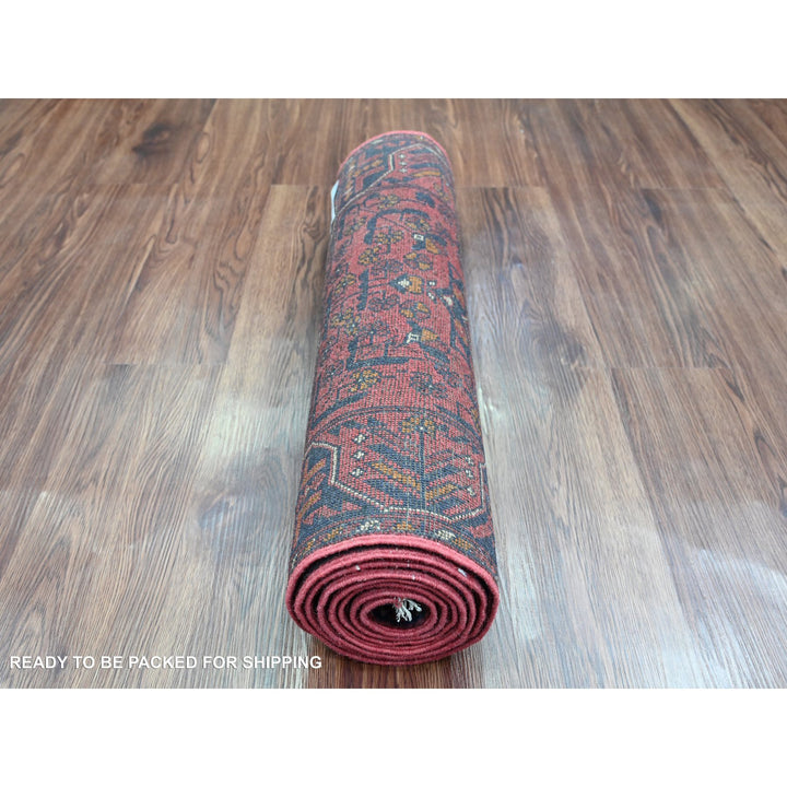 2'2" x 8'2" New Hand Knotted Red Wool Runner Oriental Rug - MOA10220719