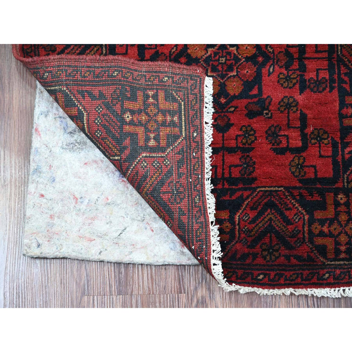 2'1" x 7'11" New Hand Knotted Red Wool Runner Oriental Rug - MOA10220720