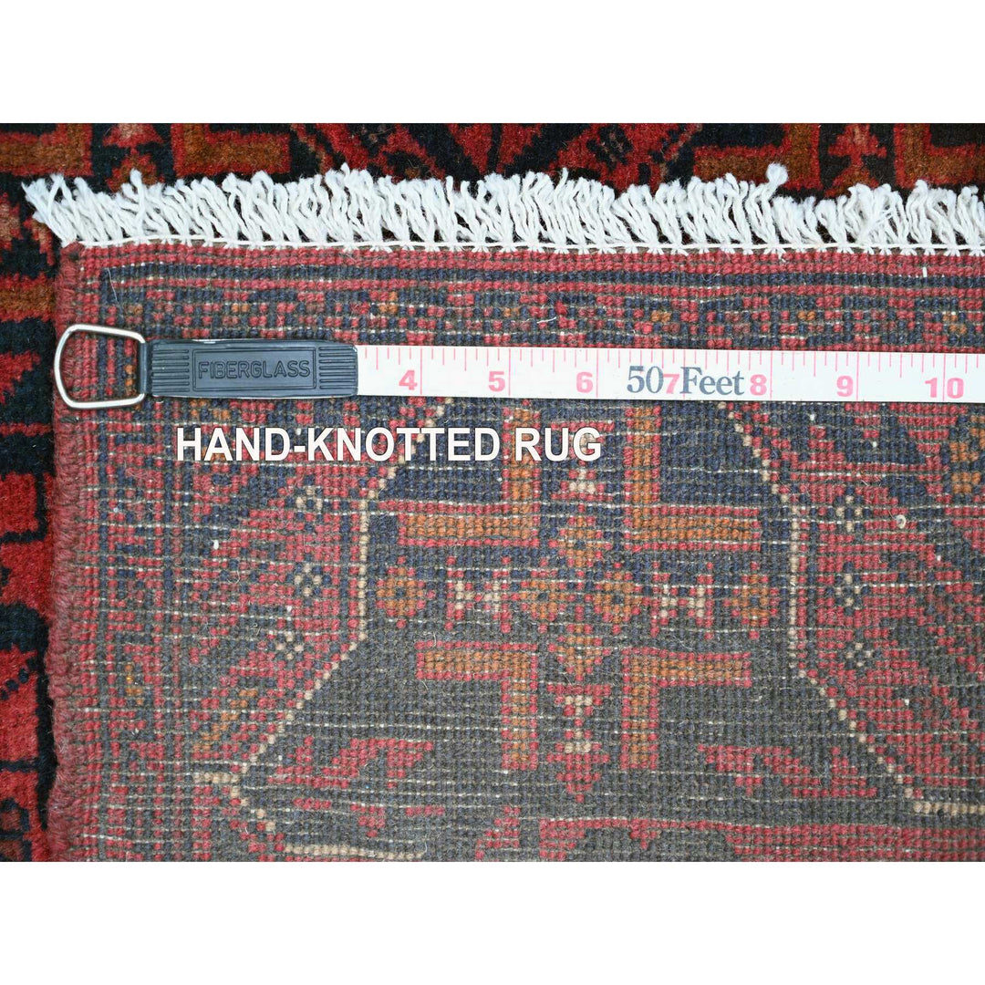 2'1" x 7'11" New Hand Knotted Red Wool Runner Oriental Rug - MOA10220720