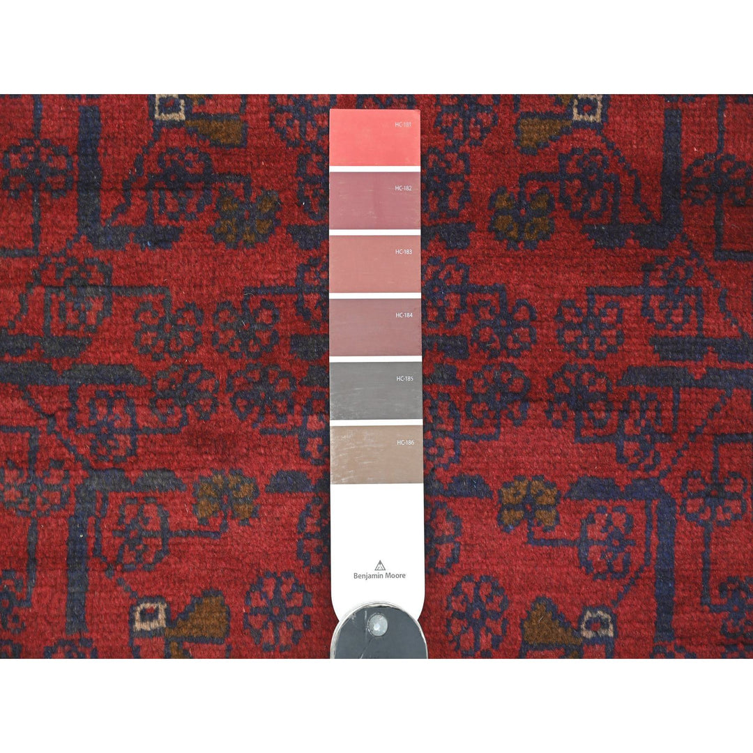 2'6" x 6'1" New Hand Knotted Red Wool Runner Oriental Rug - MOA10220721