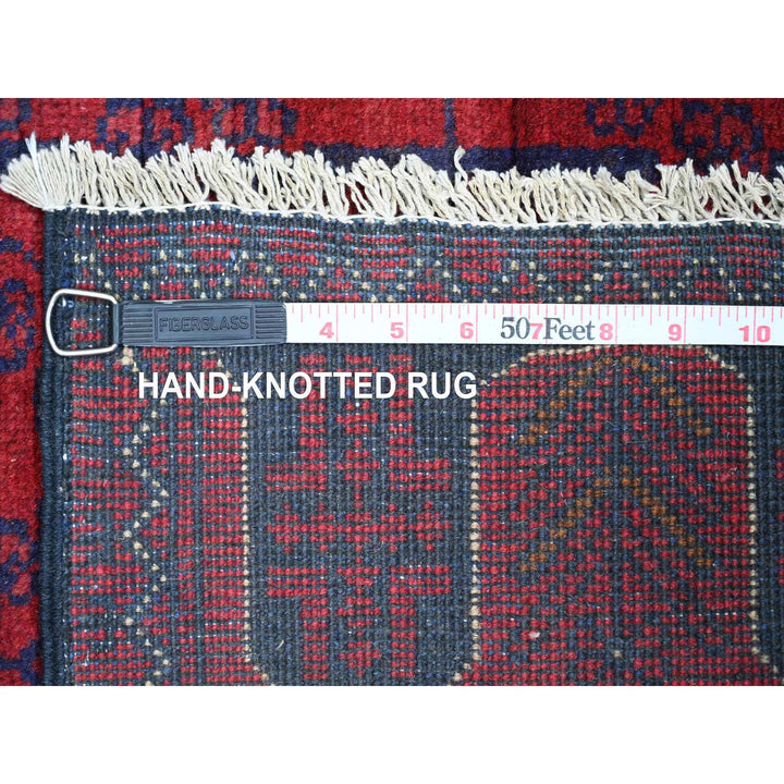 2'6" x 6'1" New Hand Knotted Red Wool Runner Oriental Rug - MOA10220721