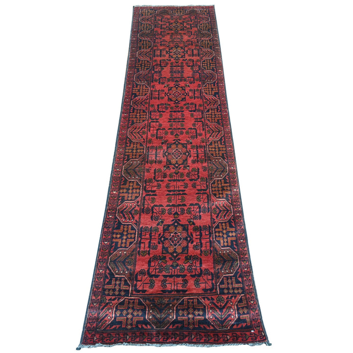 2'0" x 8'1" New Hand Knotted Red Wool Runner Oriental Rug - MOA10220722