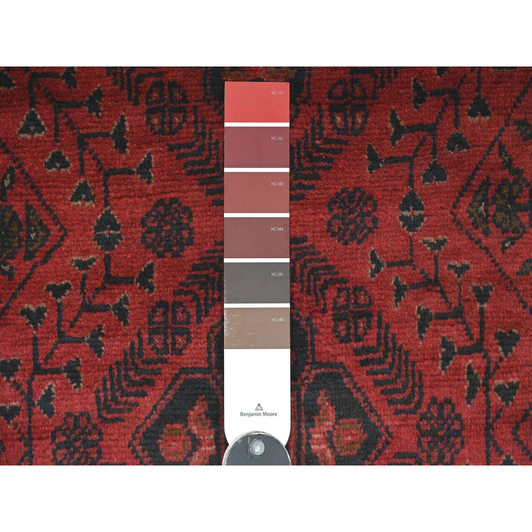 2'8" x 6'2" New Hand Knotted Red Wool Runner Oriental Rug - MOA10220723