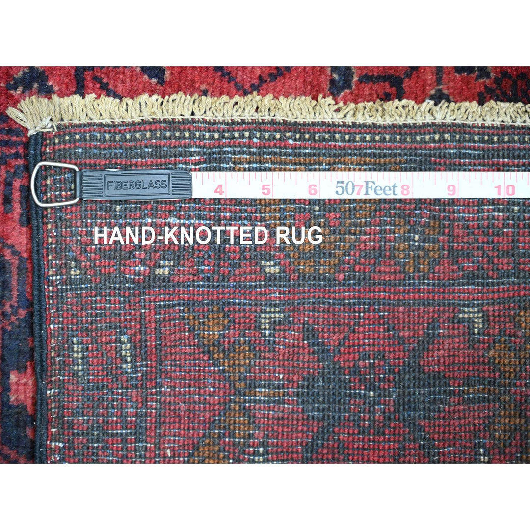 2'8" x 6'2" New Hand Knotted Red Wool Runner Oriental Rug - MOA10220723