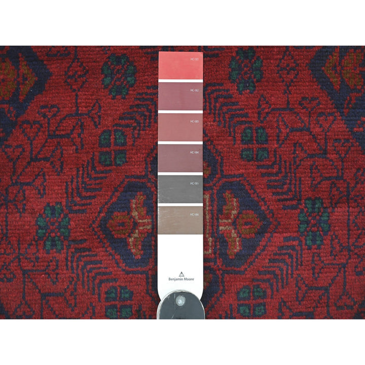 2'5" x 9'3" New Hand Knotted Red Wool Runner Oriental Rug - MOA10220724