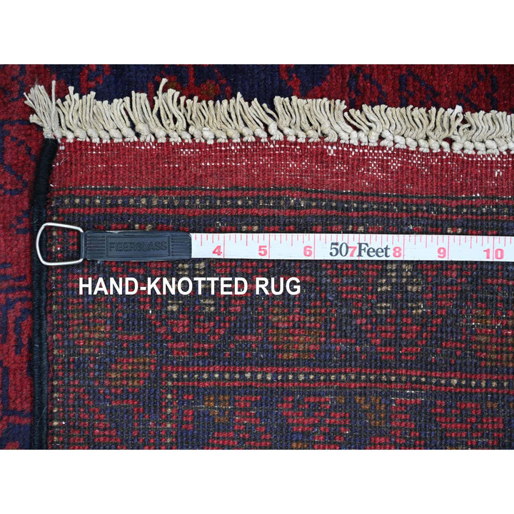 2'5" x 9'3" New Hand Knotted Red Wool Runner Oriental Rug - MOA10220724