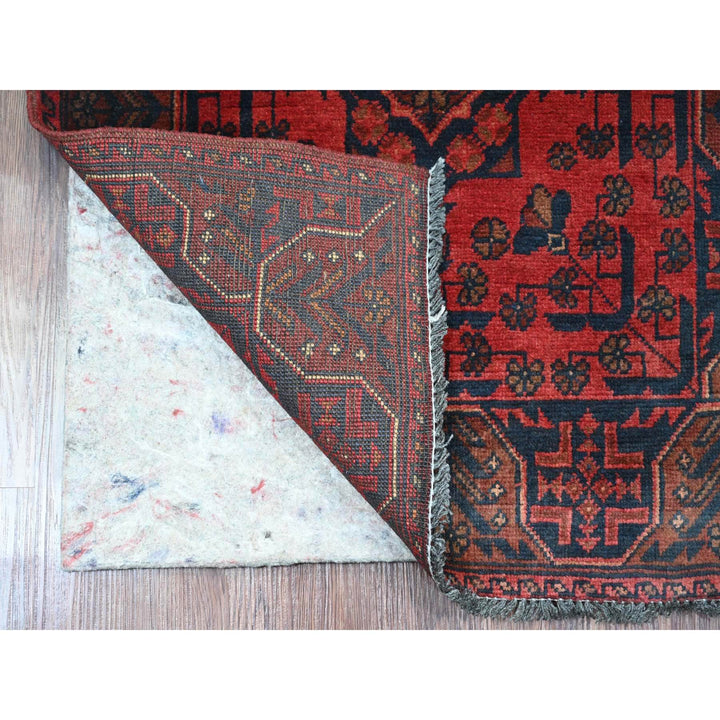 2'2" x 7'9" New Hand Knotted Red Wool Runner Oriental Rug - MOA10220726