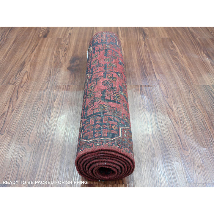 2'2" x 7'9" New Hand Knotted Red Wool Runner Oriental Rug - MOA10220726