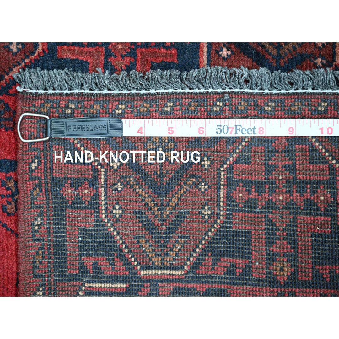 2'2" x 7'9" New Hand Knotted Red Wool Runner Oriental Rug - MOA10220726