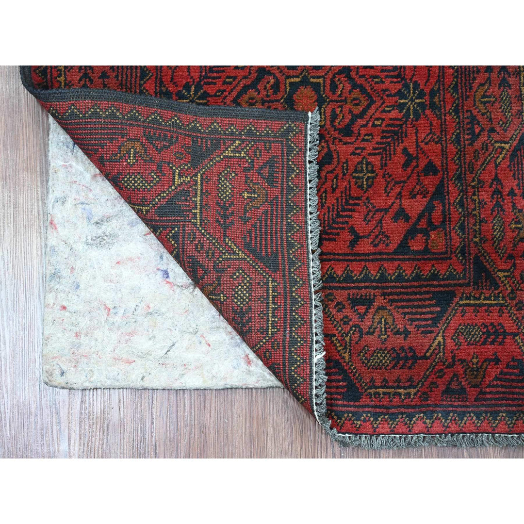 2'1" x 8'1" New Hand Knotted Red Wool Runner Oriental Rug - MOA10220727