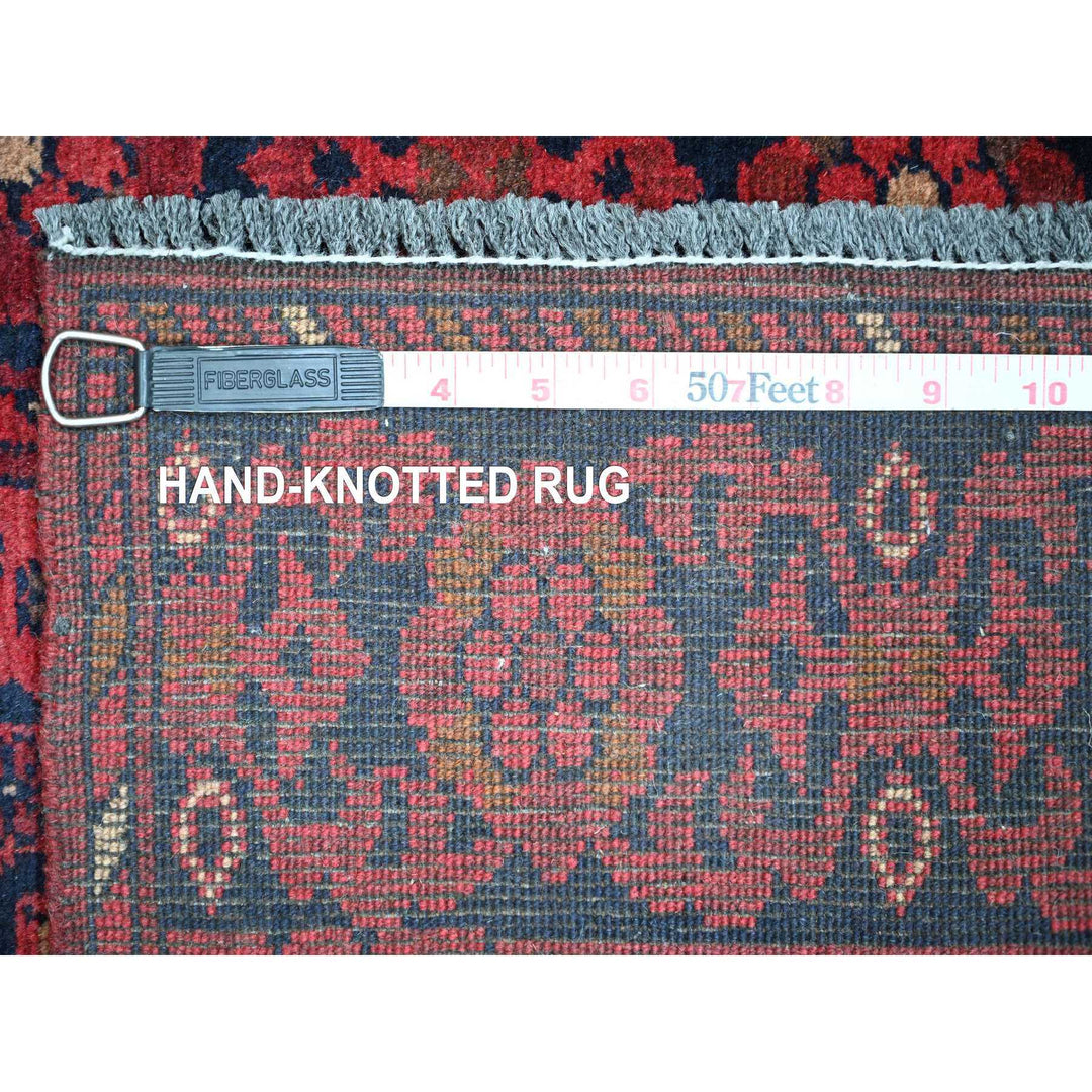 2'1" x 7'9" New Hand Knotted Red Wool Runner Oriental Rug - MOA10220728