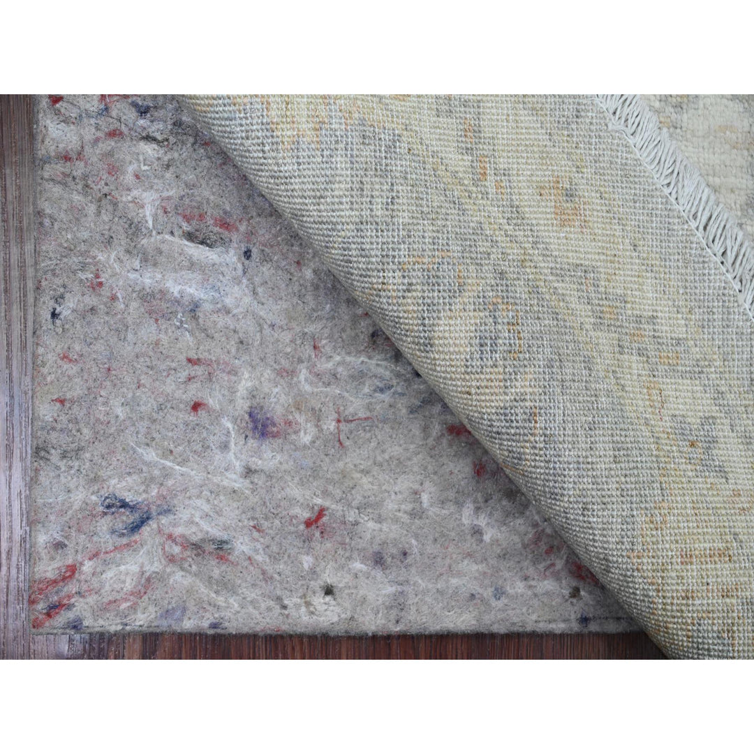 7'8" x 7'10" New Hand Knotted Grey Wool Round Oriental Rug - MOA10220731