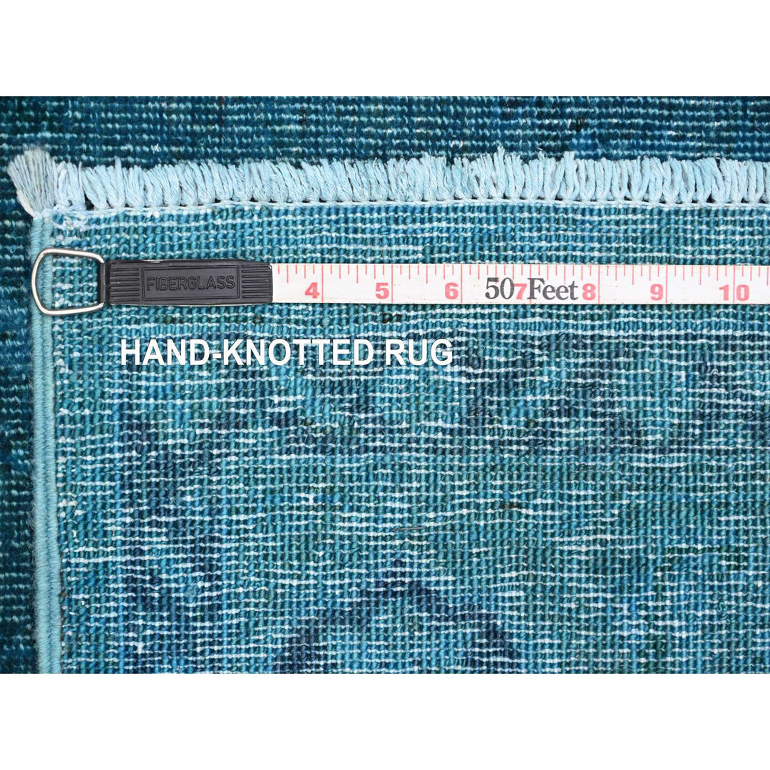 5'3" x 7'7" New Hand Knotted Blue Wool Rectangle Oriental Rug - MOA10220734