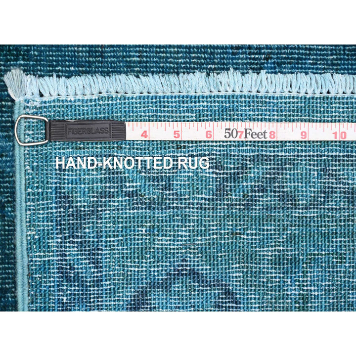 5'3" x 7'7" New Hand Knotted Blue Wool Rectangle Oriental Rug - MOA10220734