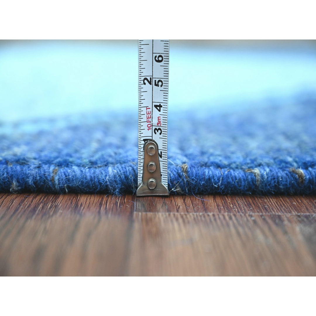 2'10" x 10'3" New Hand Knotted Blue Wool Runner Oriental Rug - MOA10220746