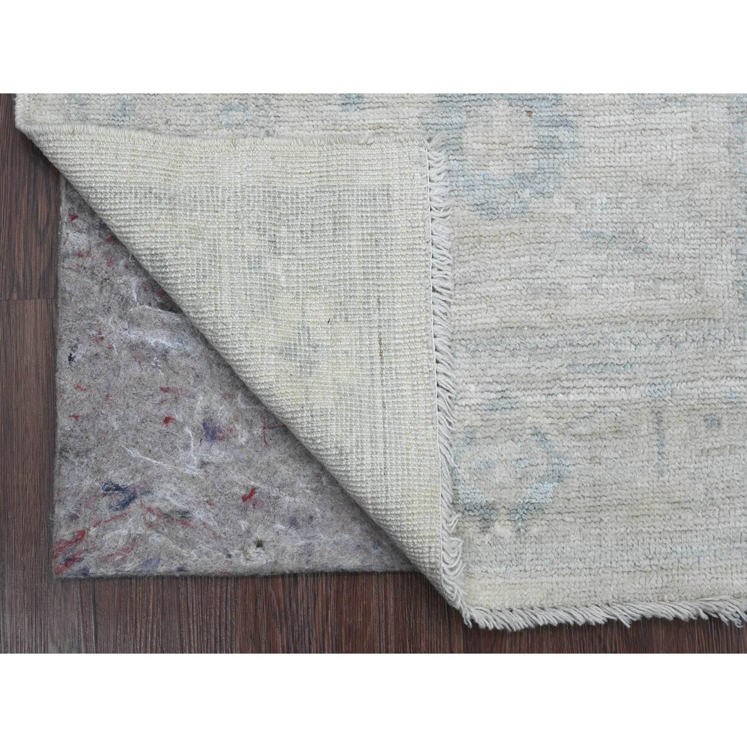 2'7" x 5'11" New Hand Knotted Ivory Wool Runner Oriental Rug - MOA10220795